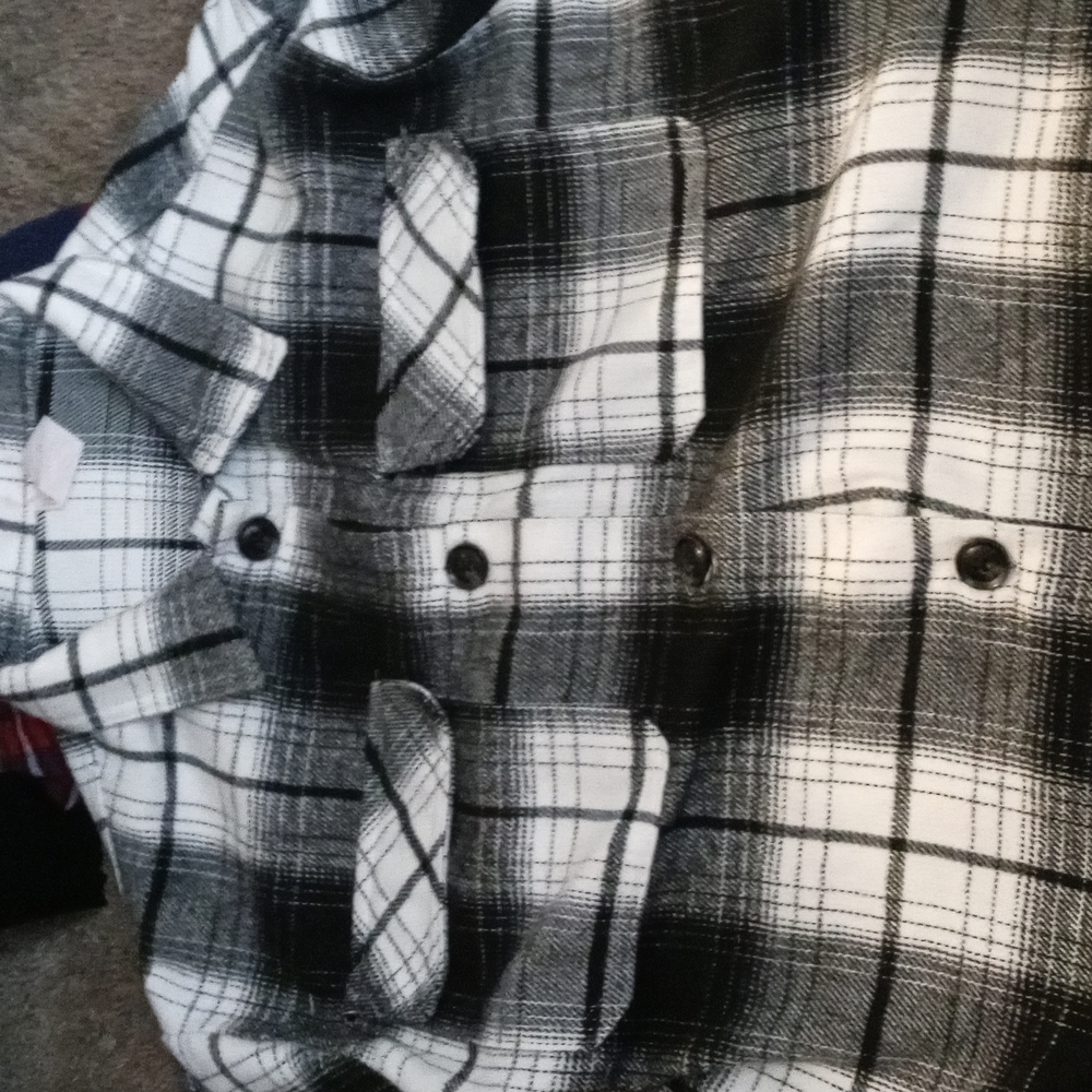 black and white plaid jacket